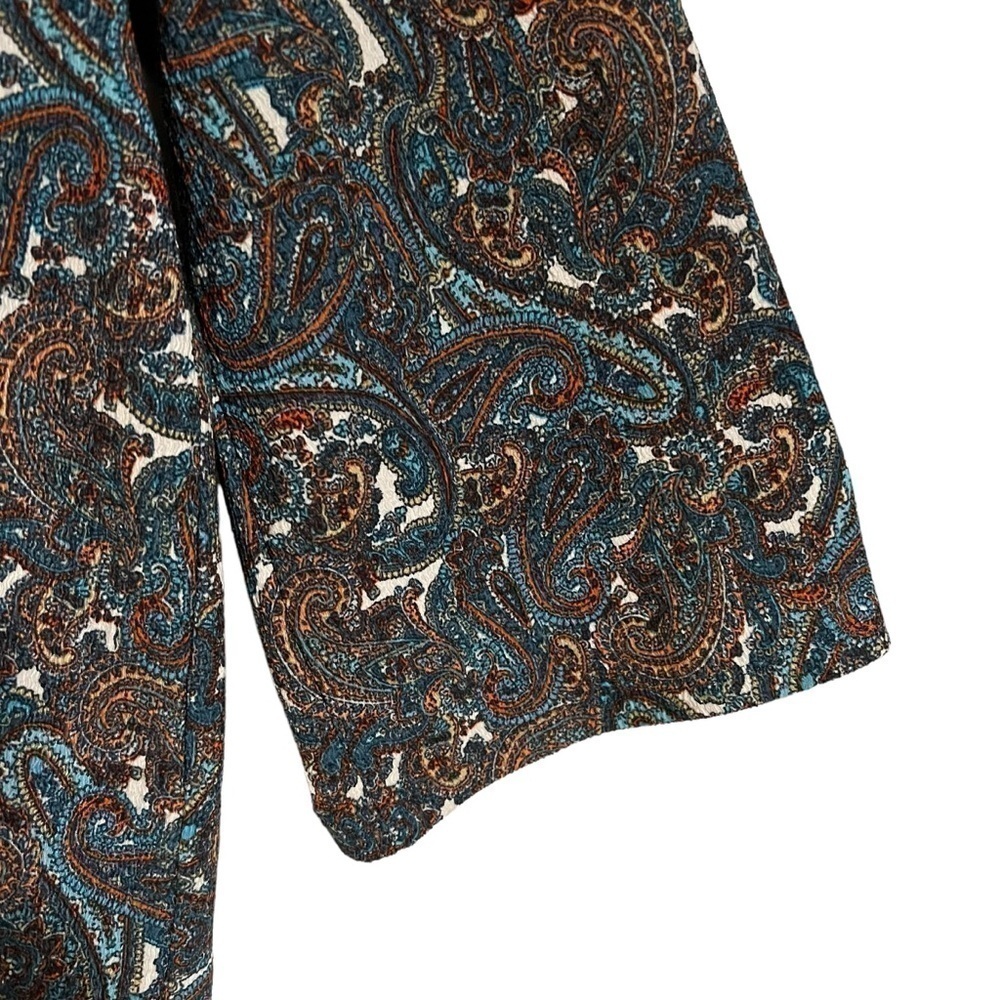 Michael Kors Paisley Keyhole Peasant Top XL - Picture 5 of 7